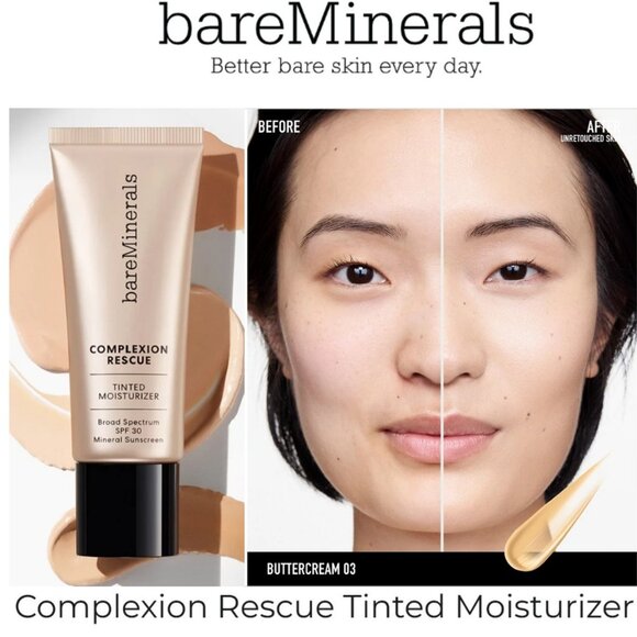 bareMinerals COMPLEXION RESCUE SPF30 Tinted Moisturizer~BUTTERCREAM 03 35ml NIB - Picture 1 of 8